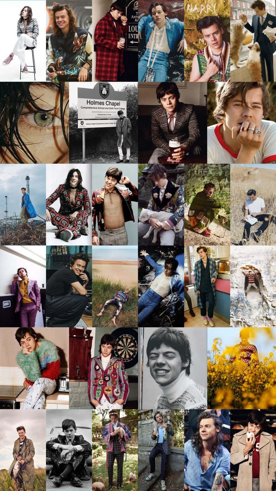 Harry Styles, collage, outfits, HD Phone Wallpaper