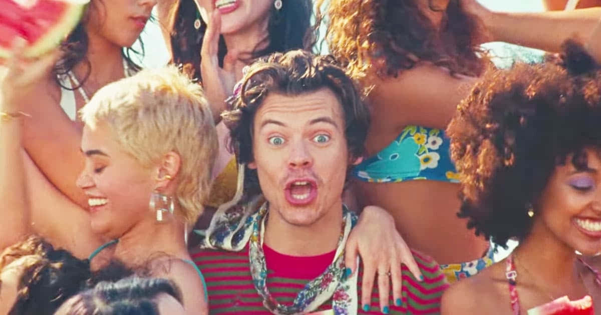 Harry Styles, self-titled album, striped shirt, SD Desktop Wallpaper