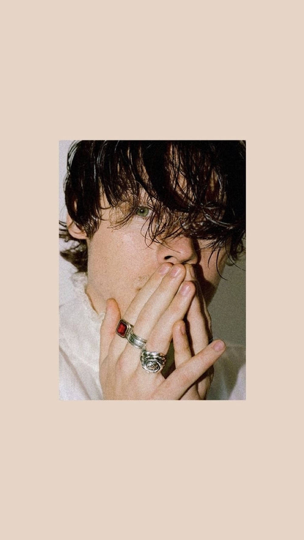 Harry Styles, dark hair, green eyes, HD Phone Wallpaper