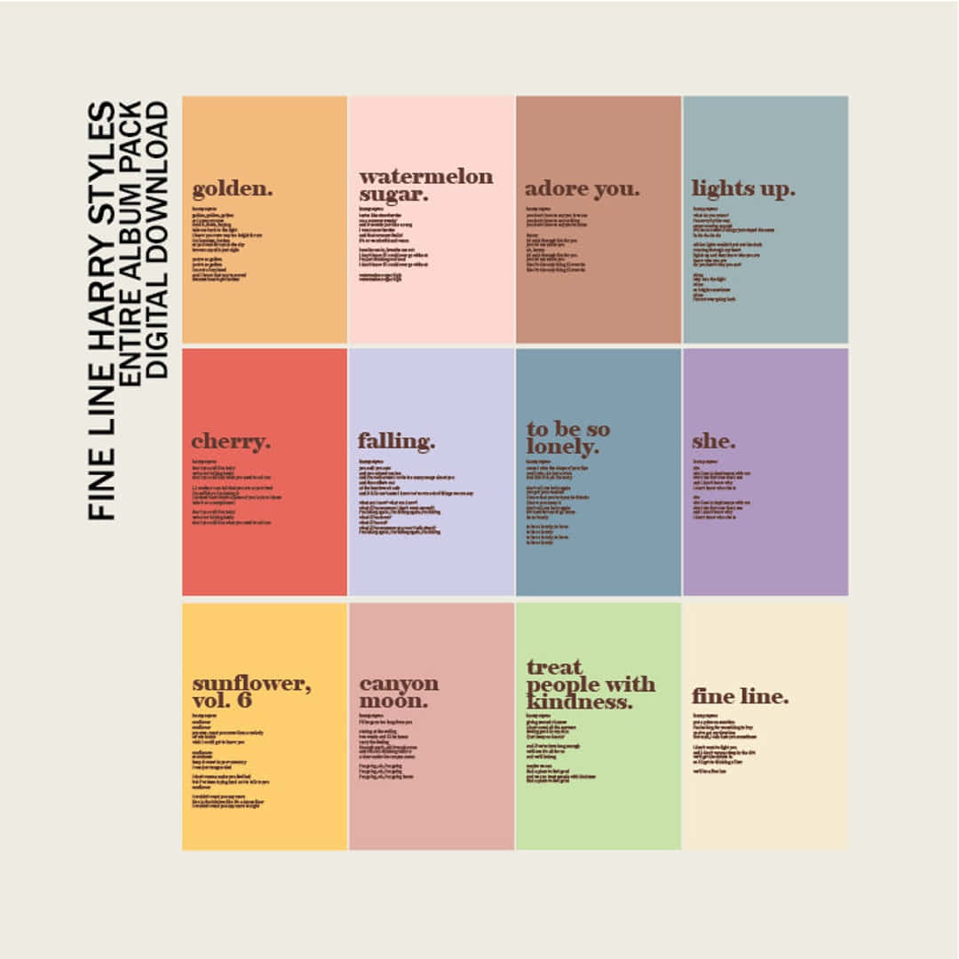 Harry Styles, album cover, pastel-colored squares, SD Desktop Wallpaper