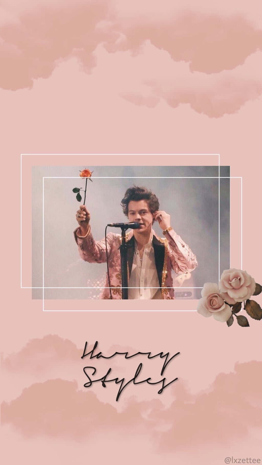 Harry Styles, rose, mic, HD Phone Wallpaper