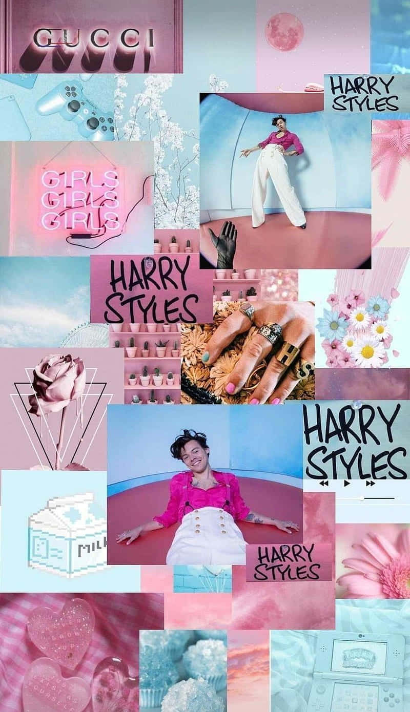 Harry Styles Fine Line, pink, blue, HD Phone Wallpaper