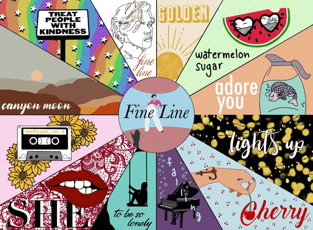 Harry Styles Fine Line, Fine Line, pop culture icons, SD Desktop Wallpaper