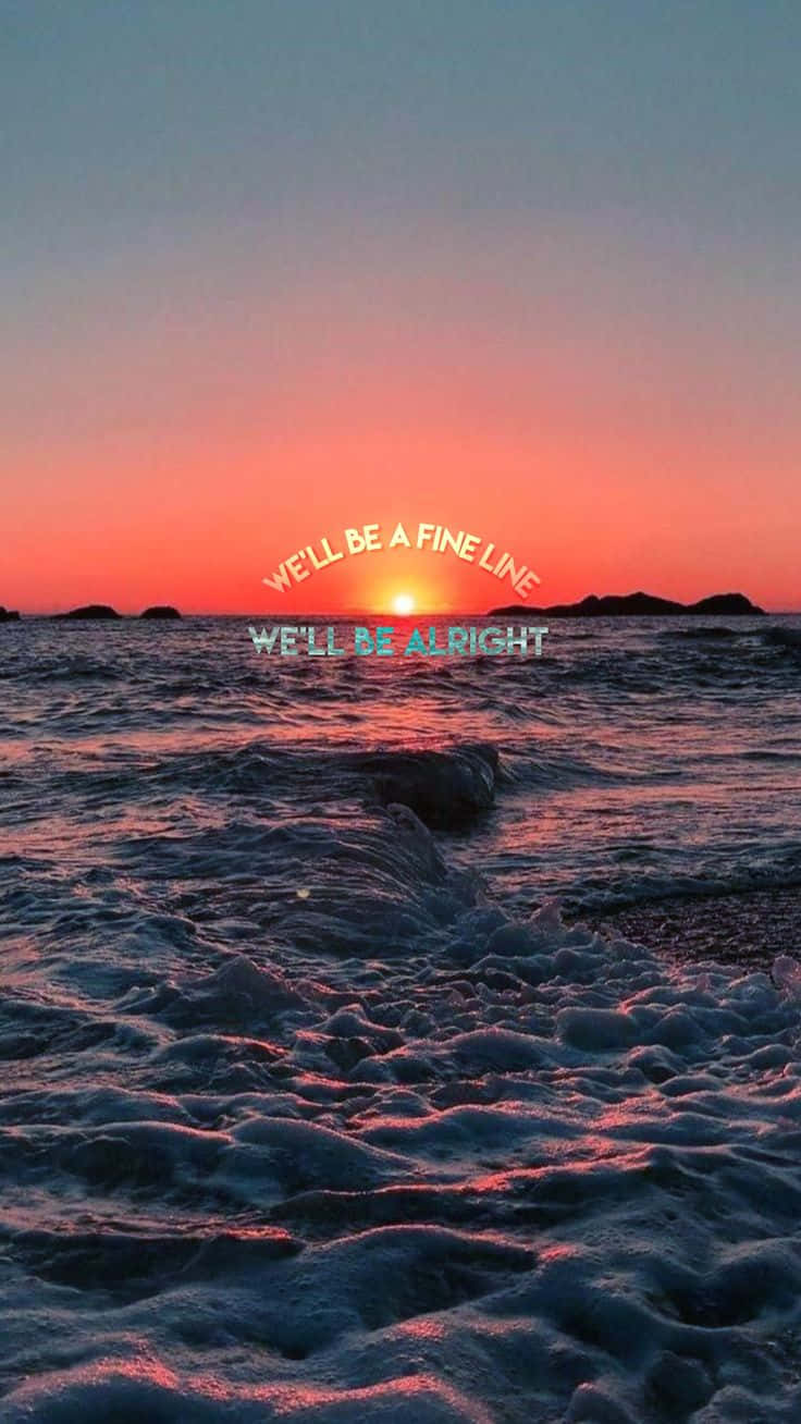 Fine Line, sunset, beach, HD Phone Wallpaper