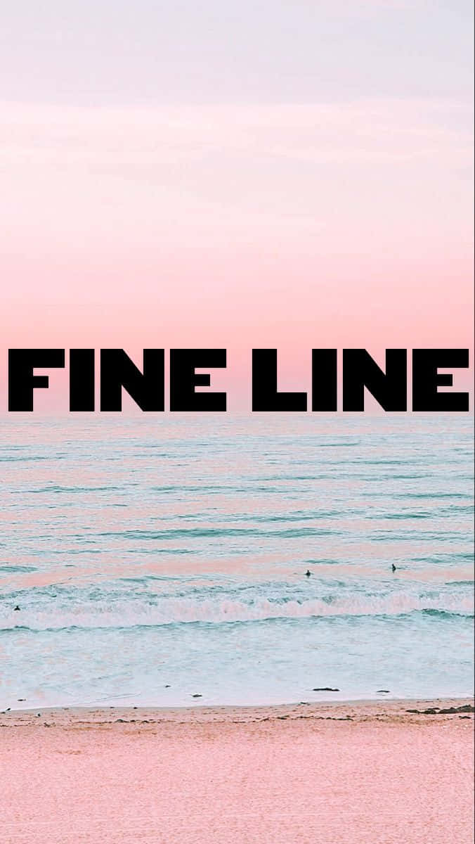 Fine Line, pink-hued beach, sunset, SD Phone Wallpaper