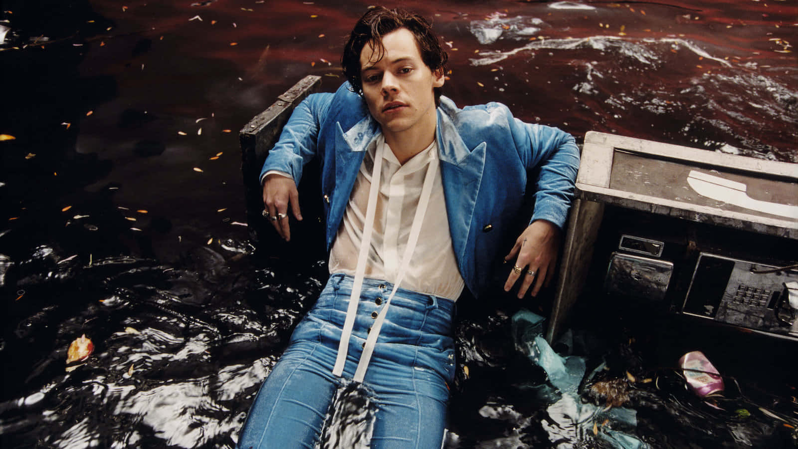 Harry Styles, 2017, blue suit, HD Desktop Wallpaper