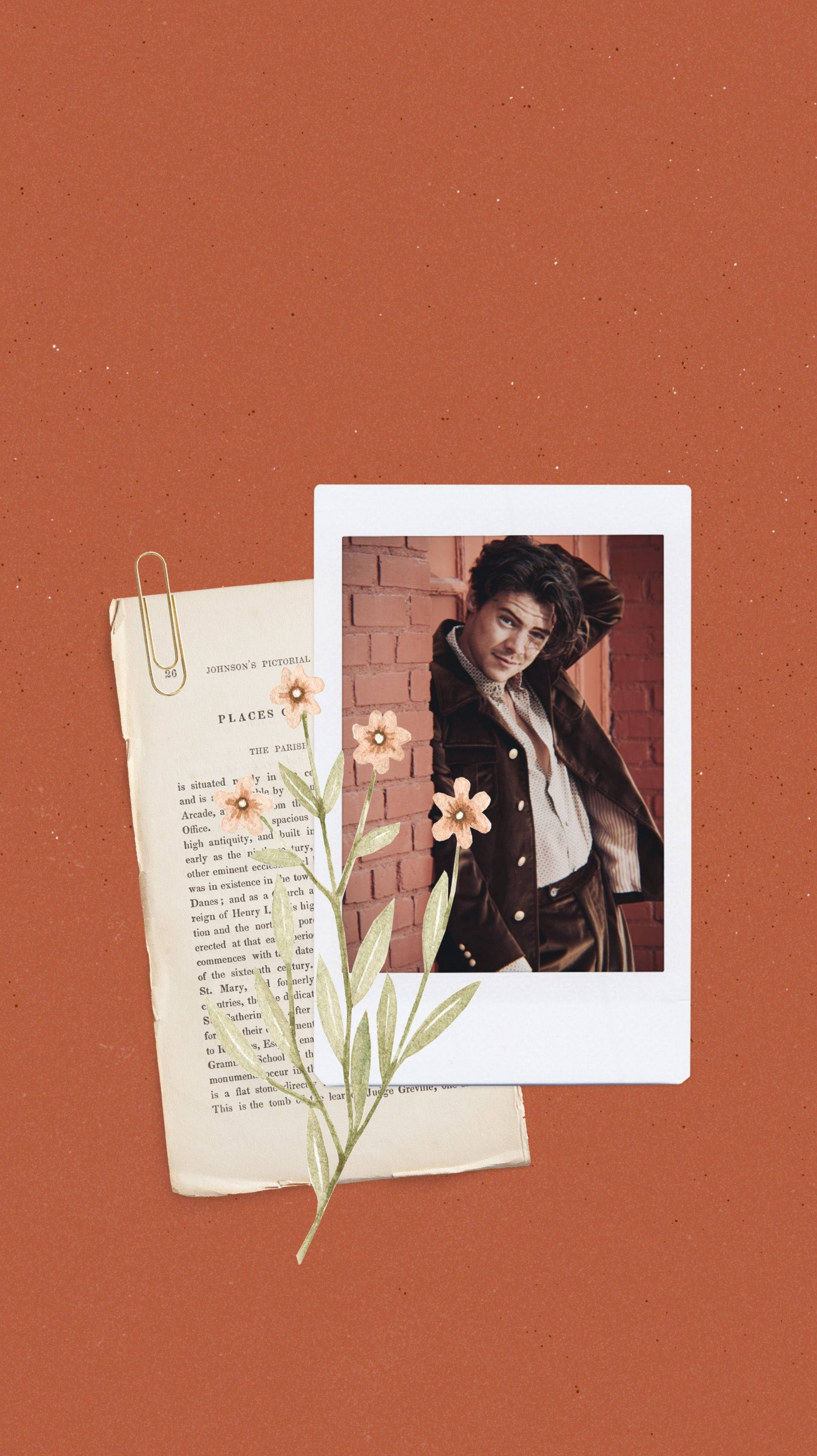 Harry Styles, leather jacket, open book, 2K Phone Wallpaper