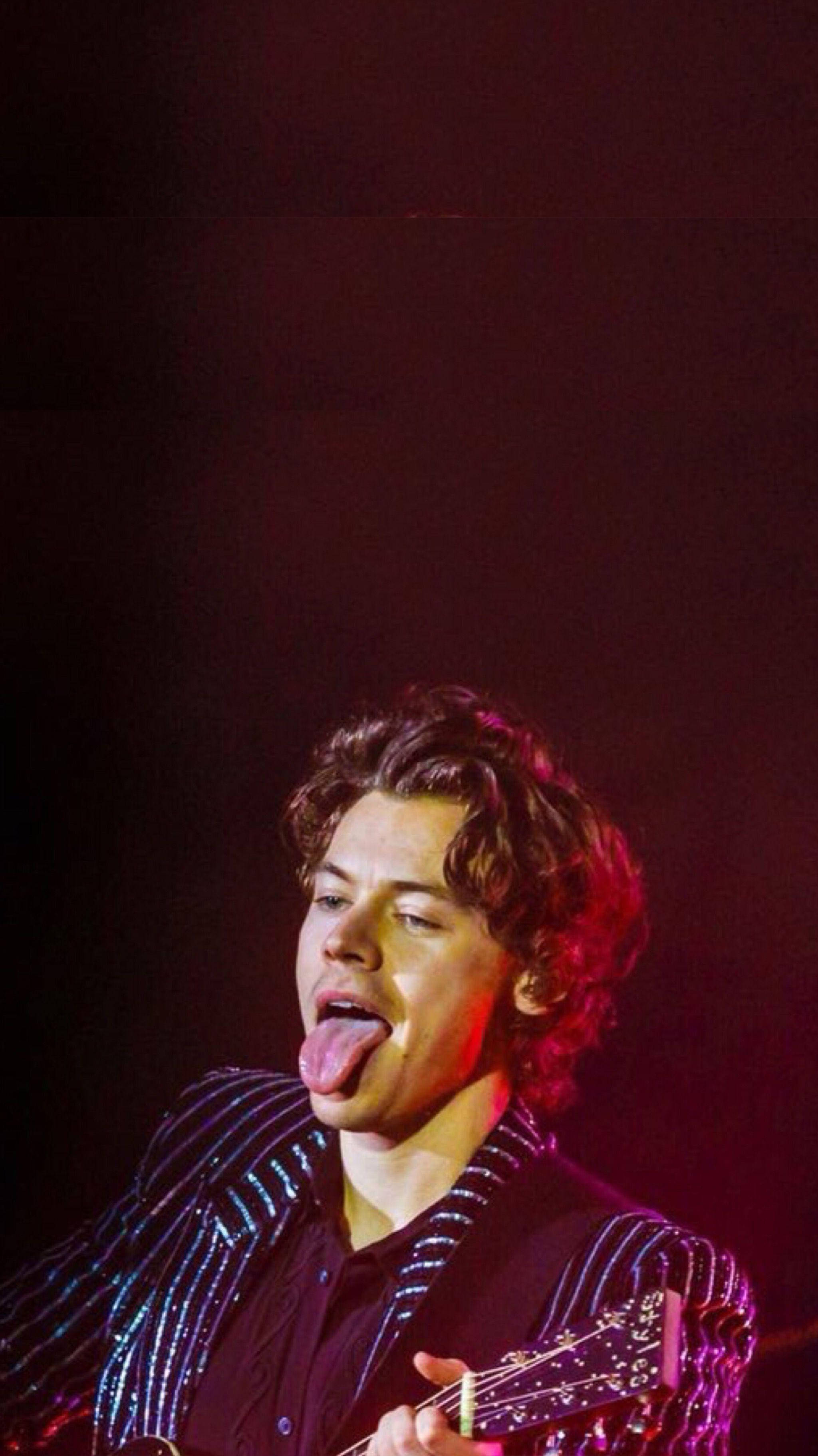 iPhone, Harry Styles, curly hair, 2K Phone Wallpaper