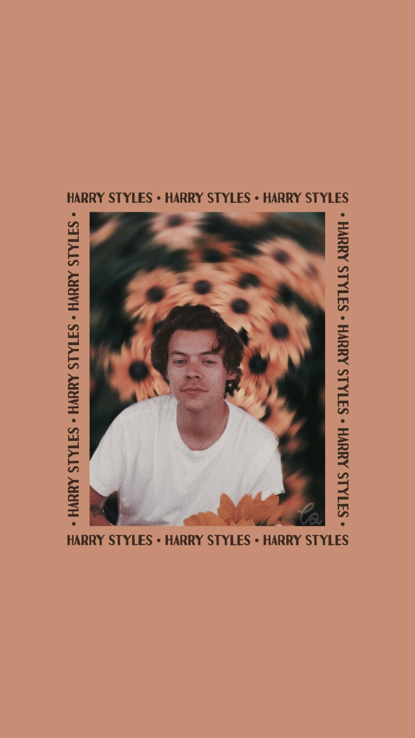 Harry Styles, sunflowers, white tee, 2K Phone Wallpaper