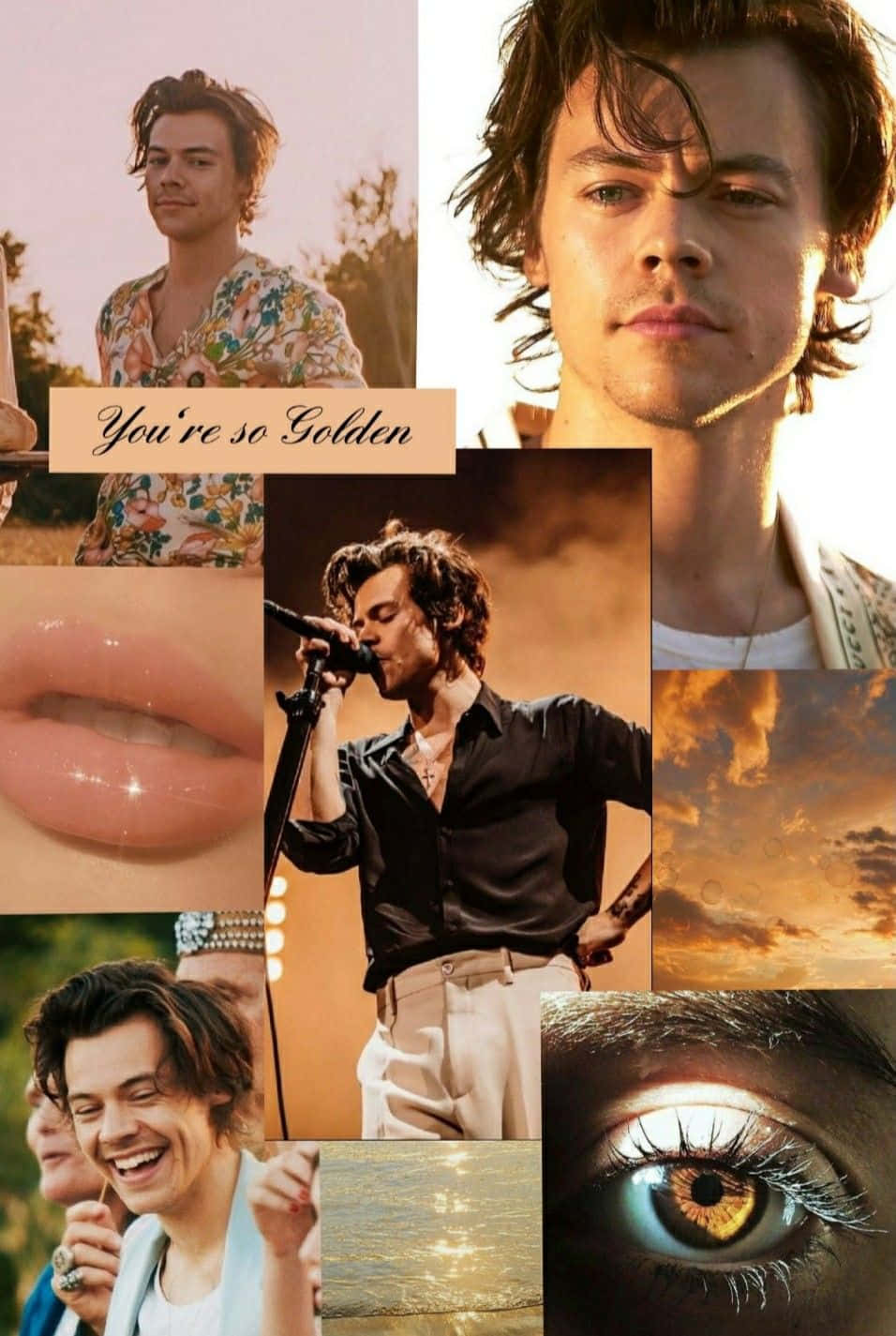 Harry Styles, golden-hued, singing, HD Phone Wallpaper