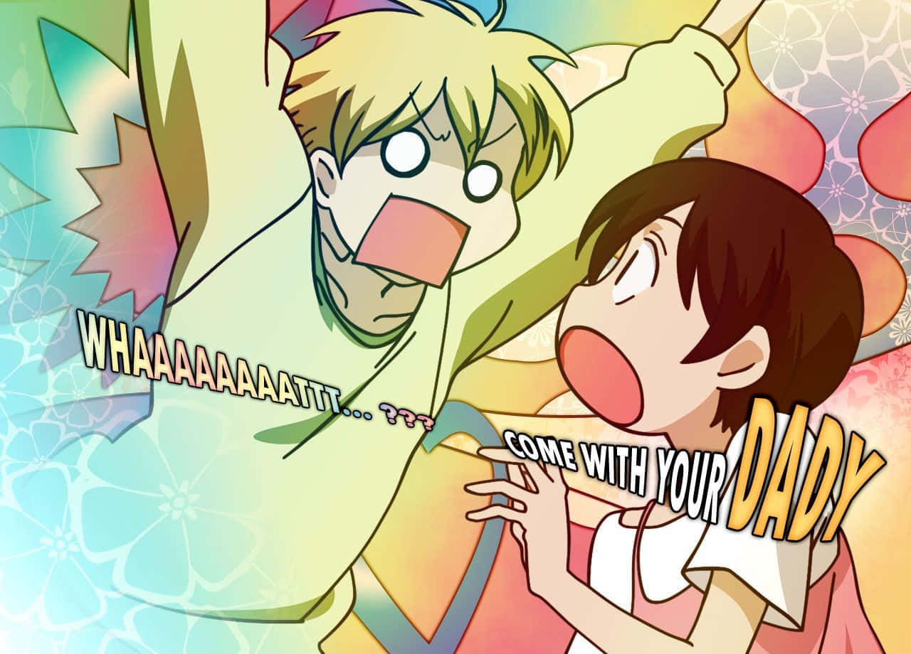 Haruhi Fujioka, anime characters, chaotic scene, HD Desktop Wallpaper