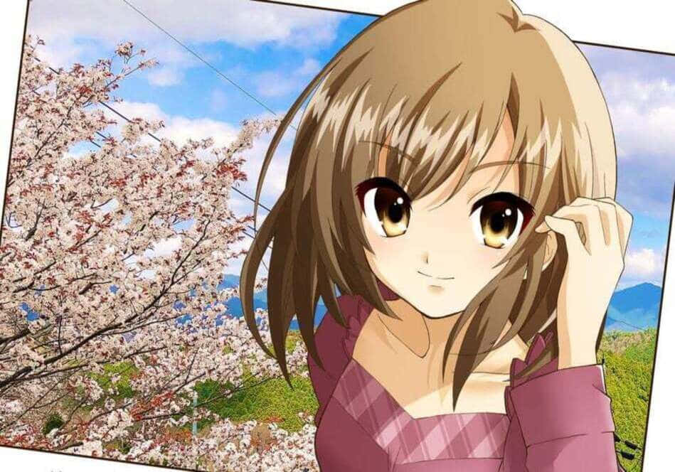 Haruhi Sasaki, brown hair, golden eyes, SD Desktop Wallpaper