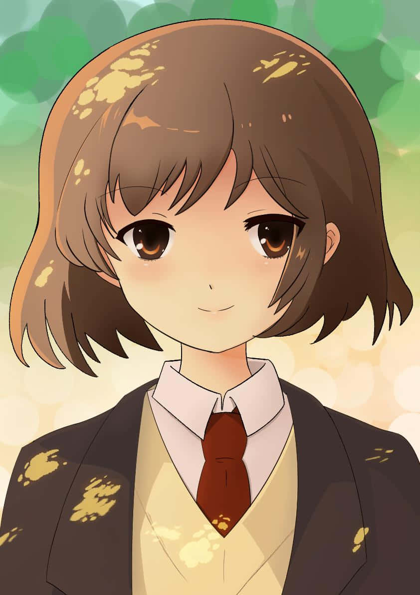 Haruhi Sasaki, school uniform, brown hair, SD Phone Wallpaper