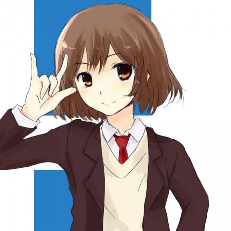 Haruhi Sasaki, school uniform, brown hair, SD Desktop Wallpaper