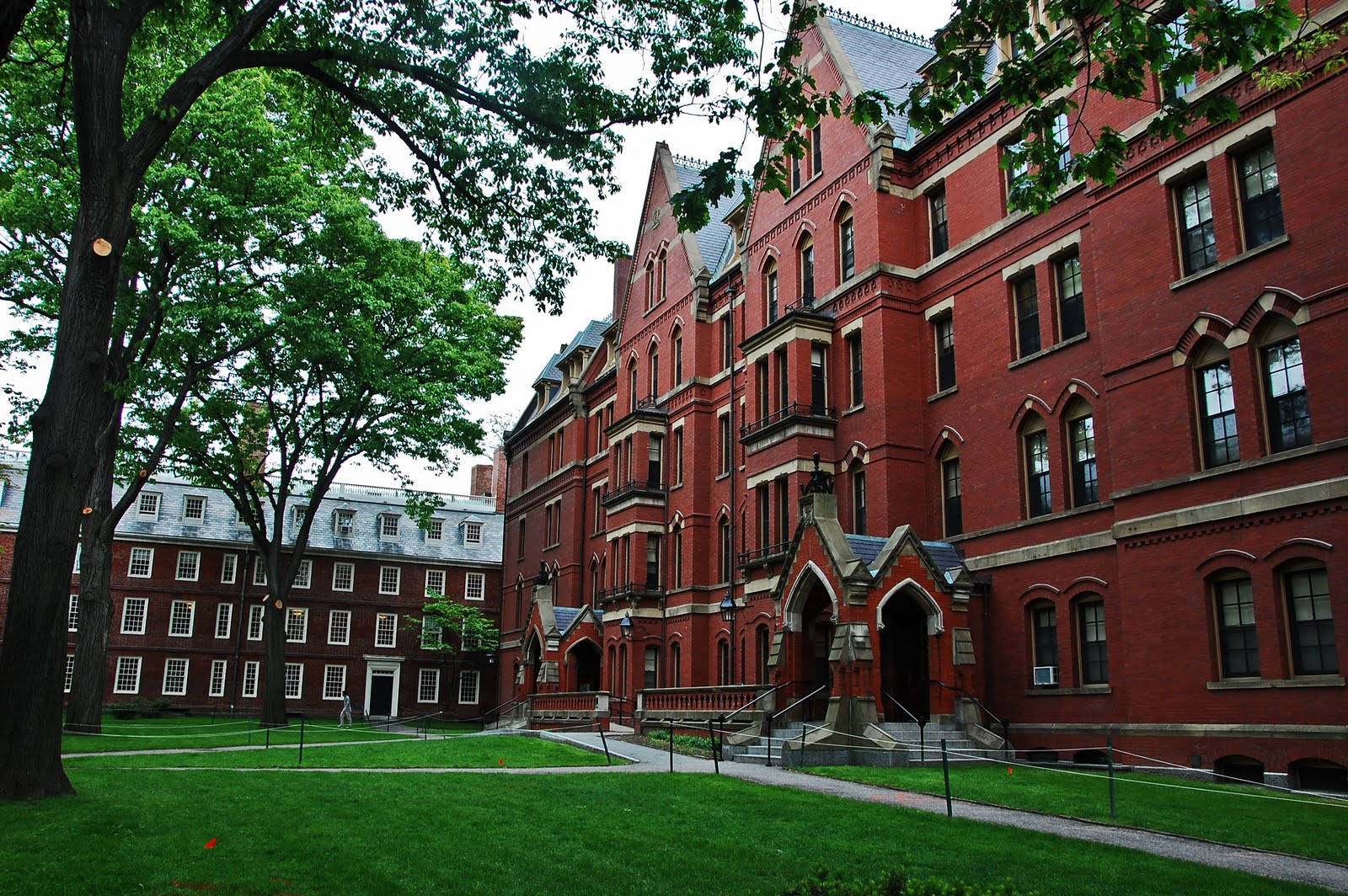 Harvard University, red building, Gothic-style, HD Desktop Wallpaper