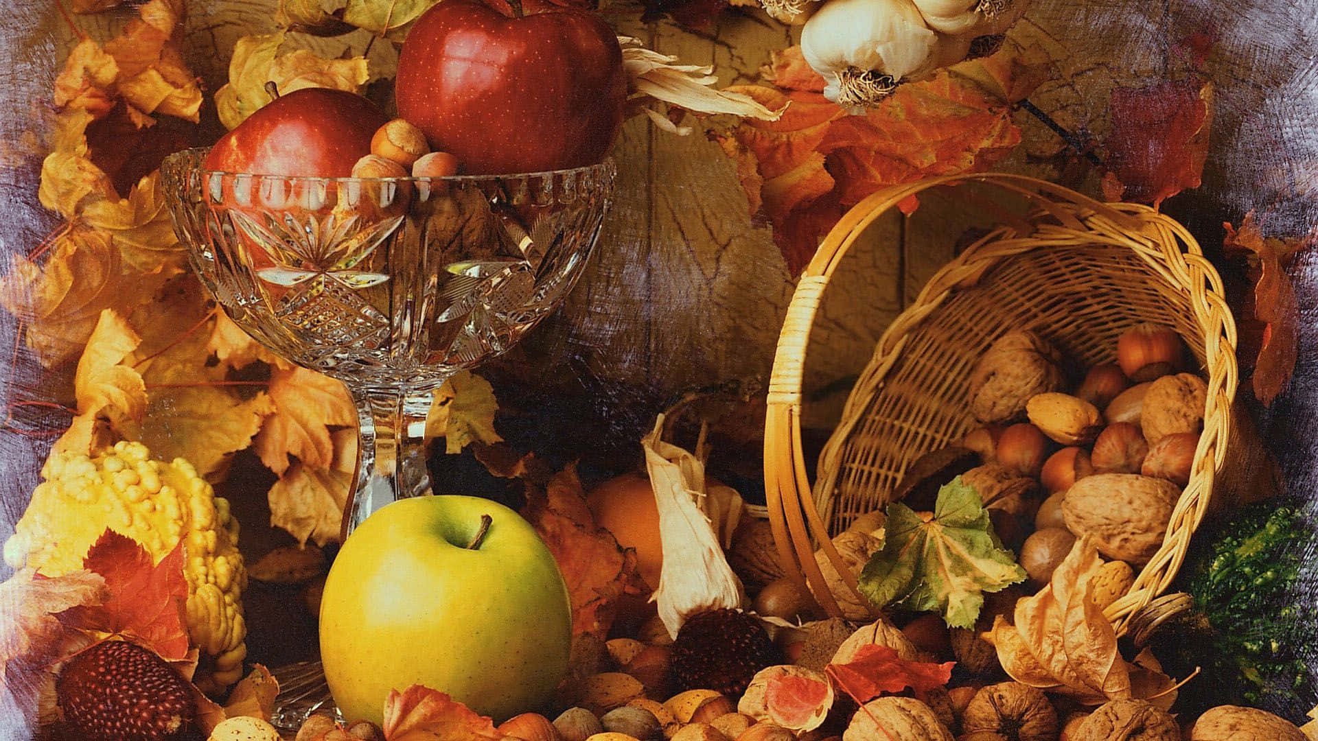 Harvest Time, autumn still life, apples, Full HD Desktop Wallpaper