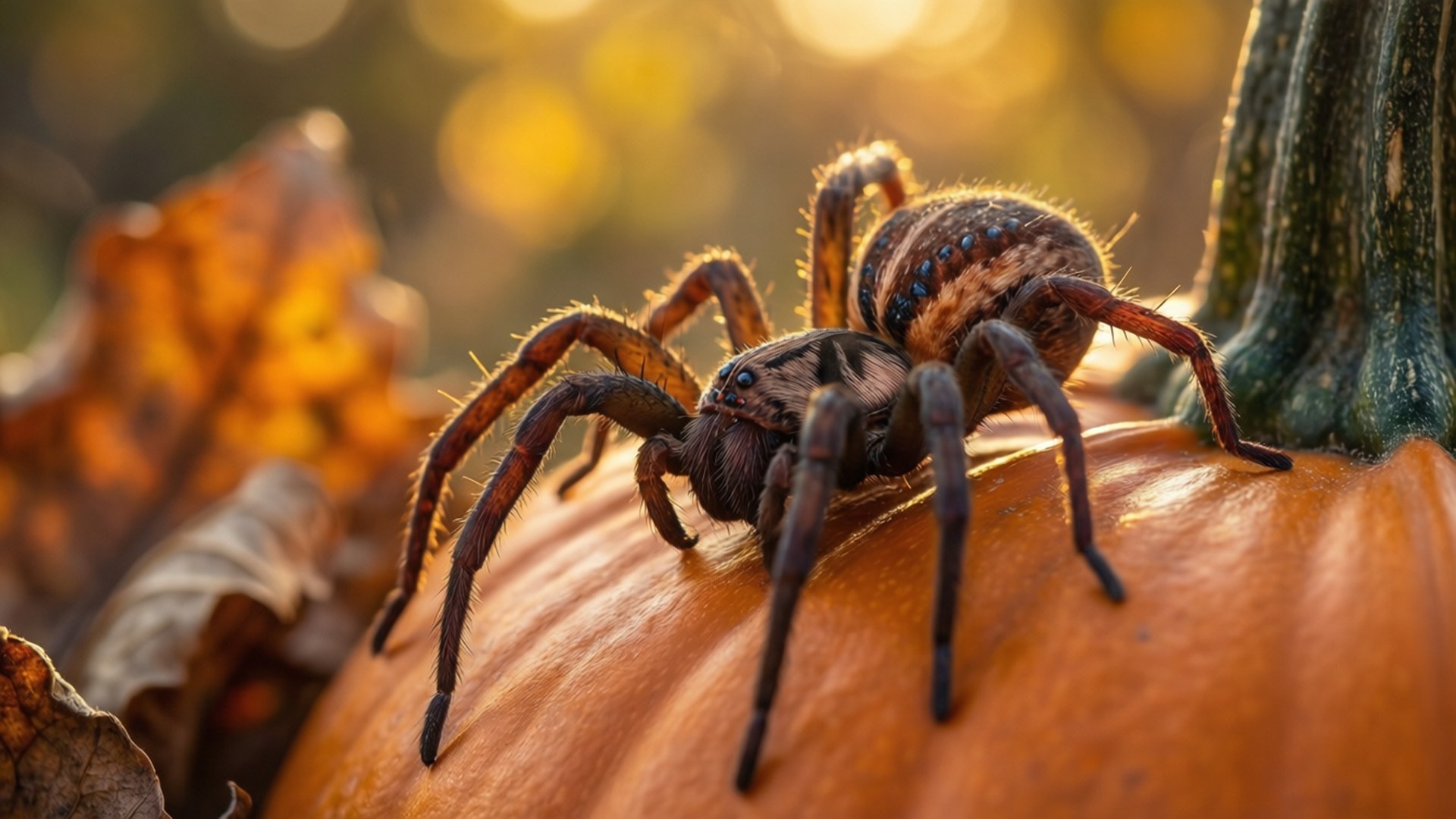 Harvestman, pumpkin, orange pumpkin, Full HD Desktop Wallpaper
