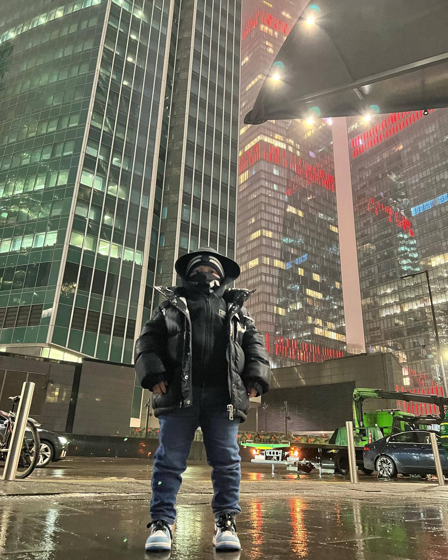 Hasbulla, black puffer jacket, hat, HD Phone Wallpaper
