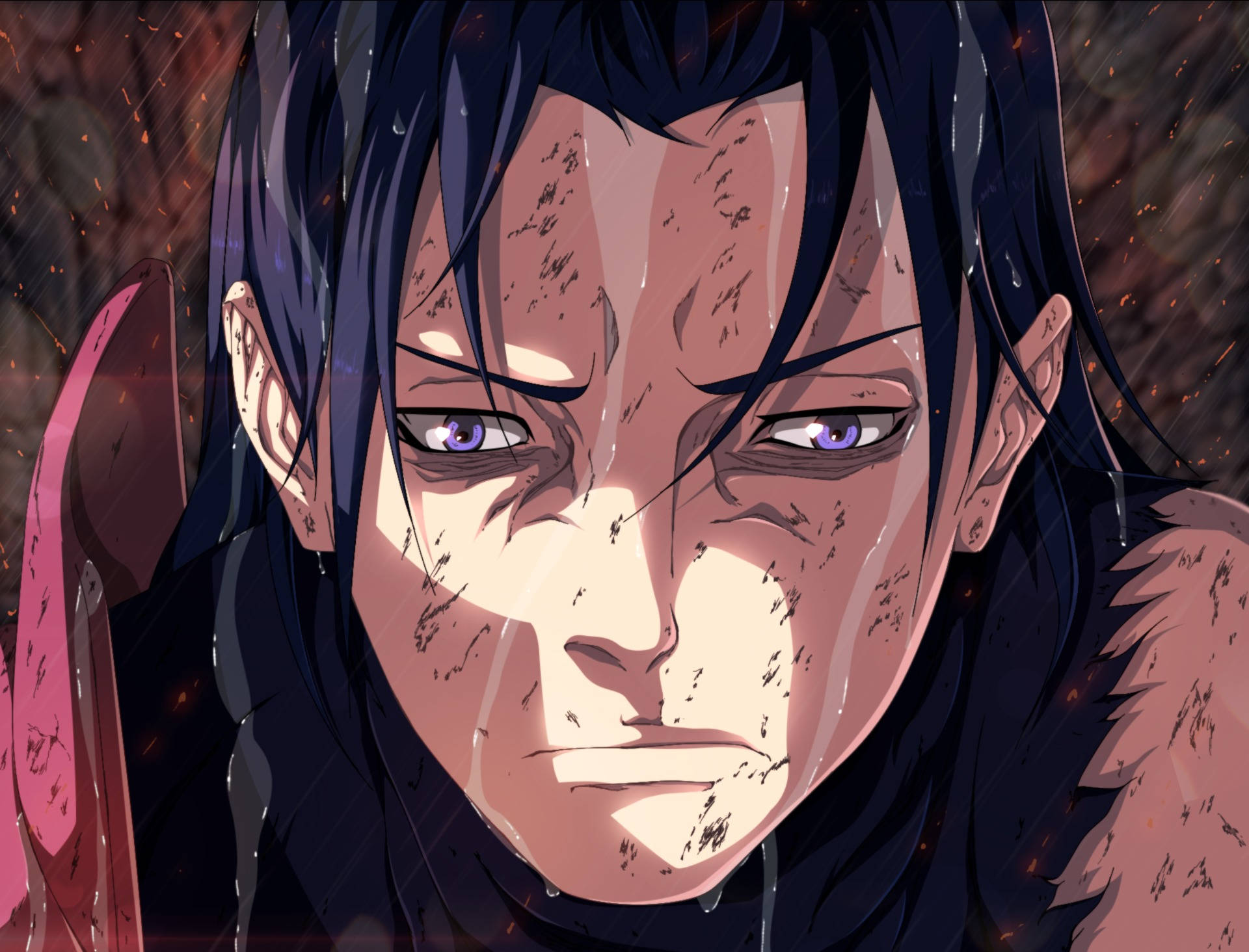 Hashirama Phone, purple eyes, dark hair, Full HD Desktop Wallpaper
