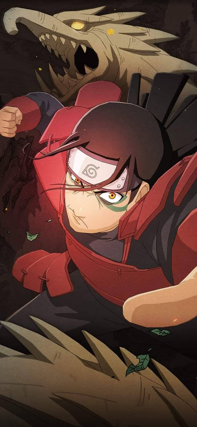 Hashirama Phone, anime ninja, red gear, HD Phone Wallpaper