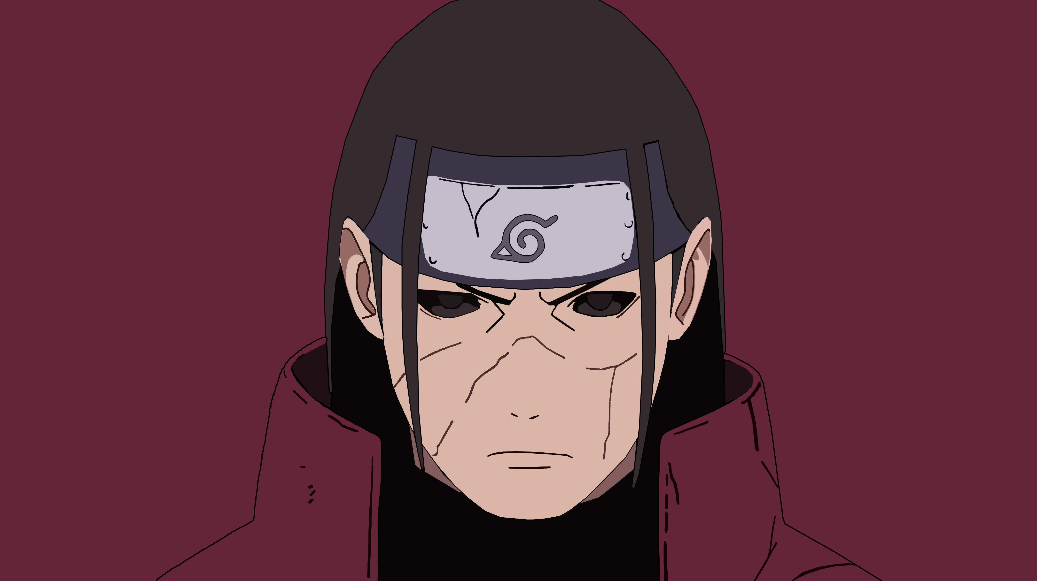 Hashirama Phone, maroon, red cloak, 4K Desktop Wallpaper