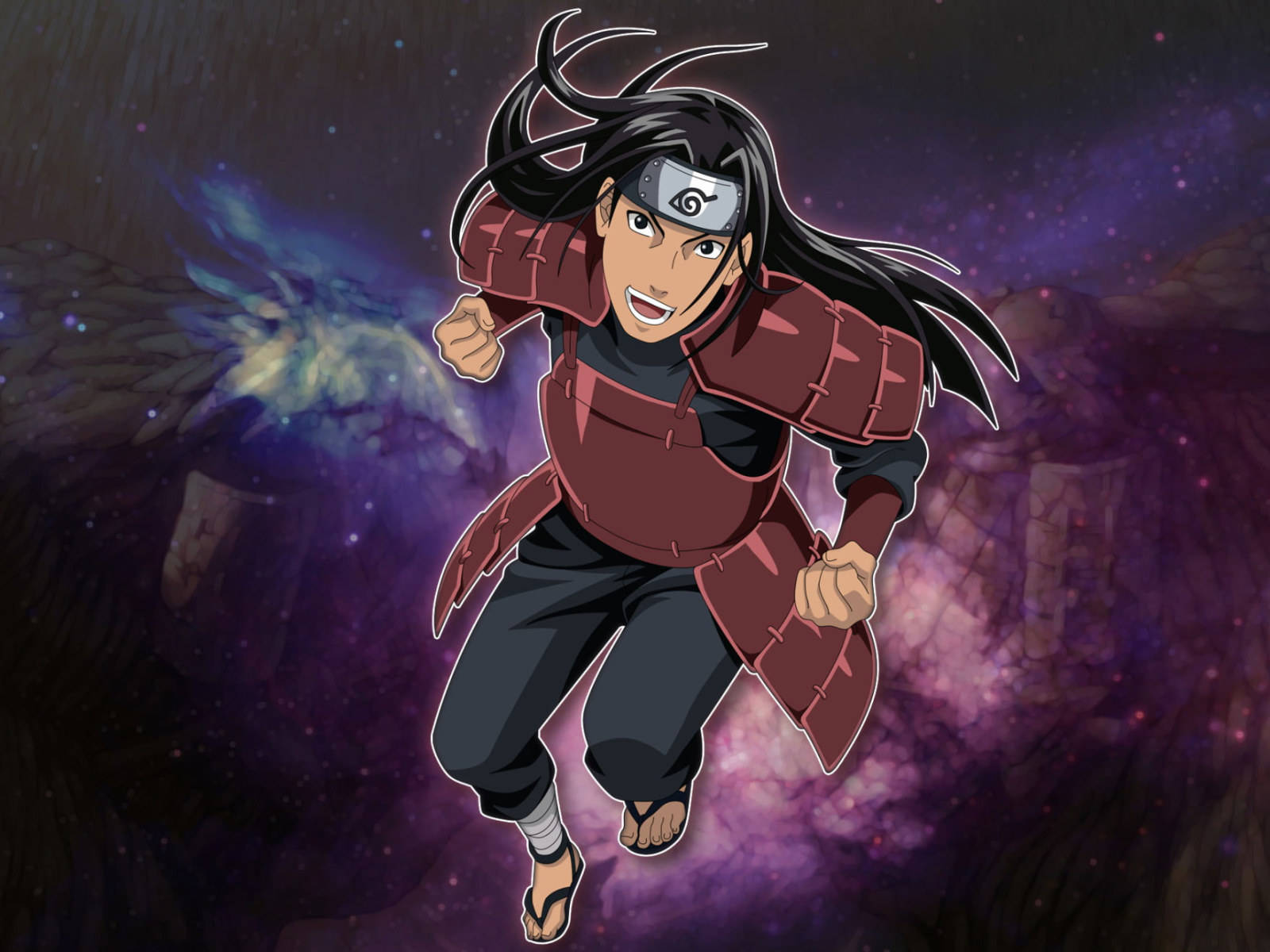 Hashirama Phone Galaxy, anime ninja, black hair, HD Desktop Wallpaper