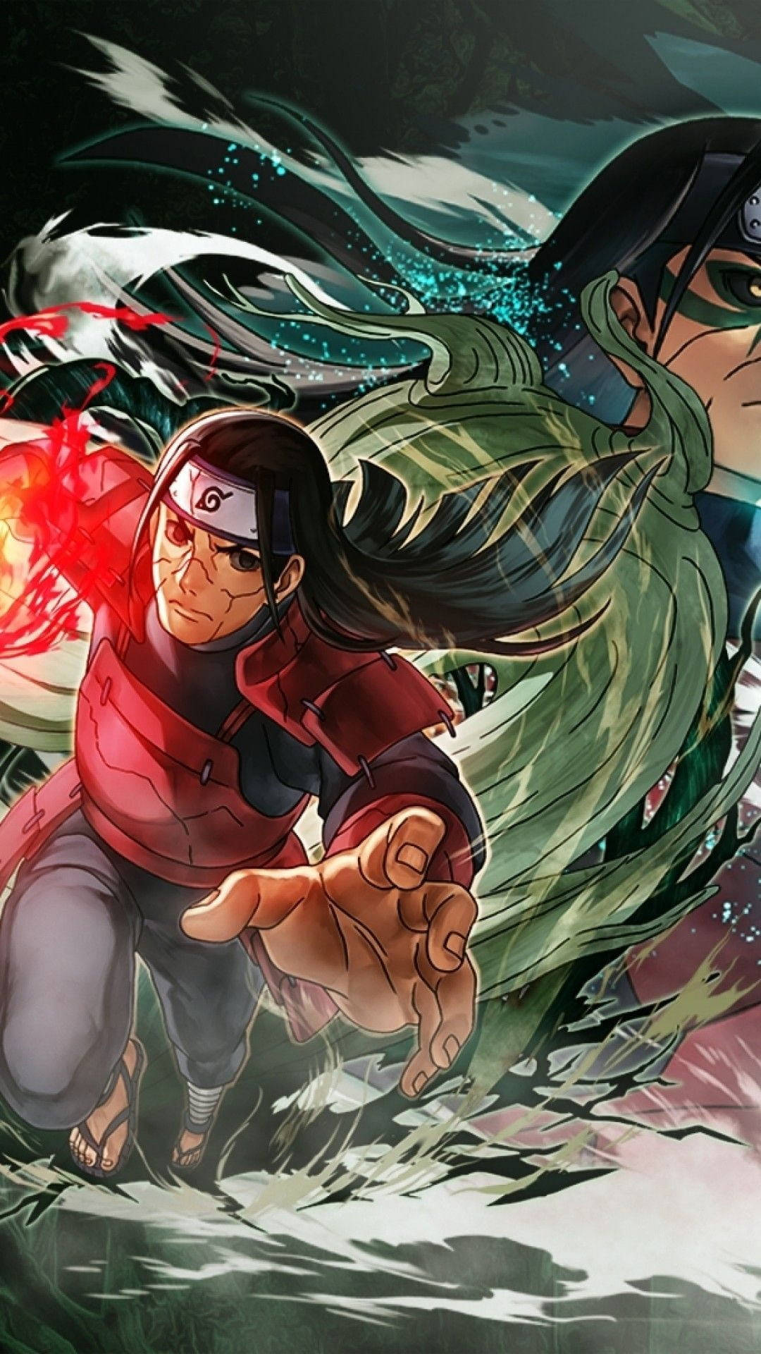 Hashirama Senju, red armor, red chakra, Full HD Phone Wallpaper