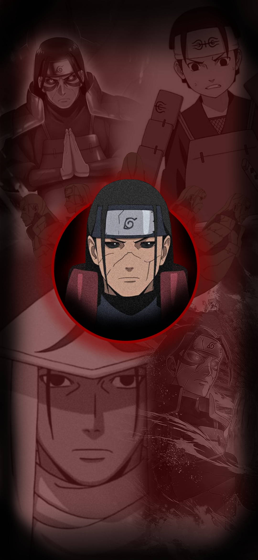Hashirama Senju, masked ninja, red circle, Full HD Phone Wallpaper
