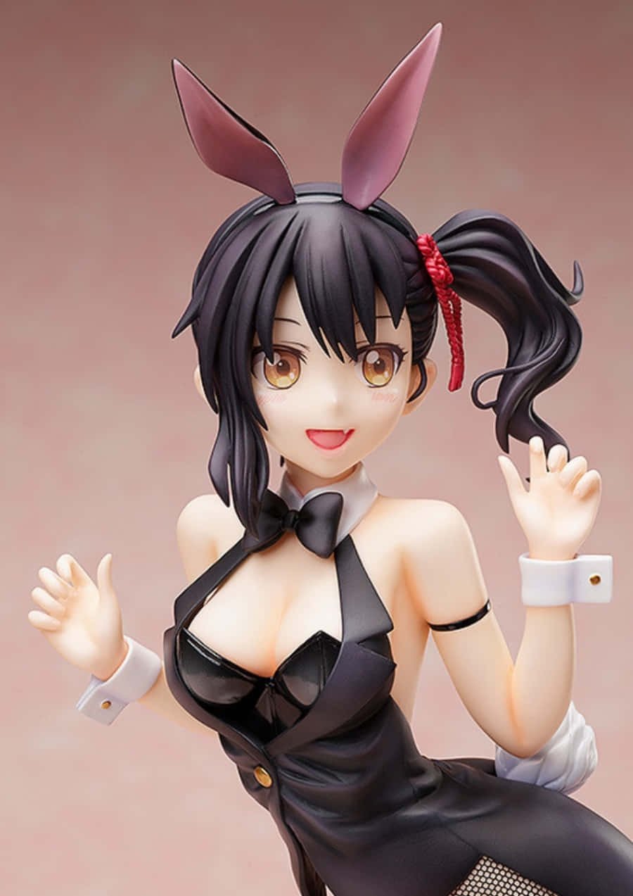 Hasuki Komai, black bunny ears, bowtie, SD Phone Wallpaper