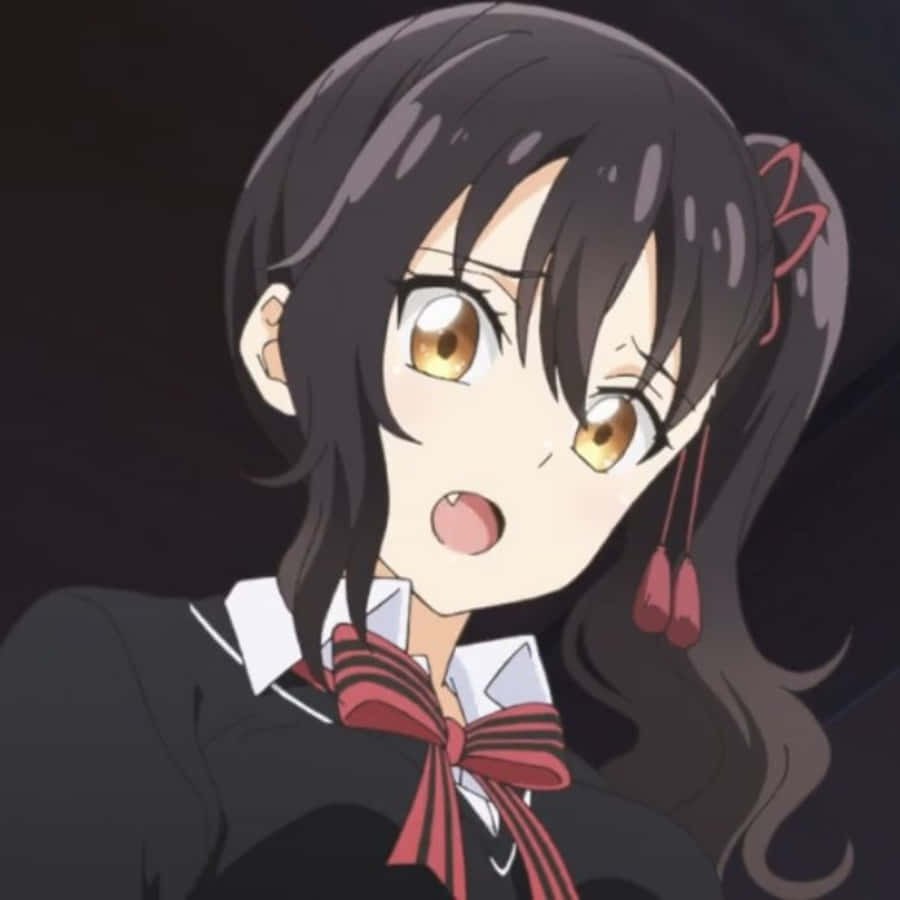 Hasuki Komai, dark hair, golden eyes, SD Desktop Wallpaper