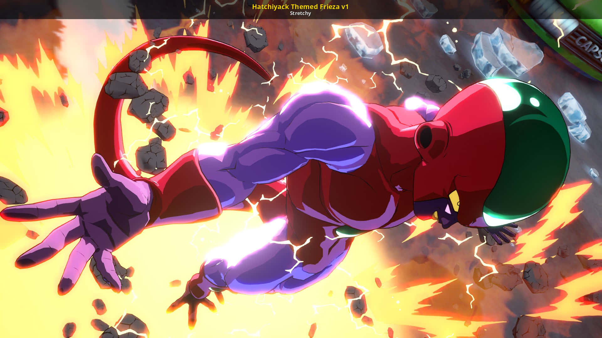 Hatchiyack, red and purple armor, fiery explosion, Full HD Desktop Wallpaper