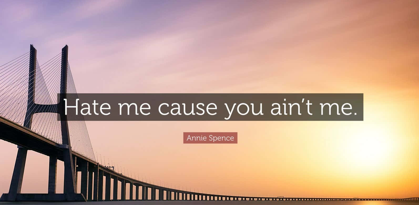 Hate Me, sunset, modern cable-stayed bridge, HD Desktop Wallpaper