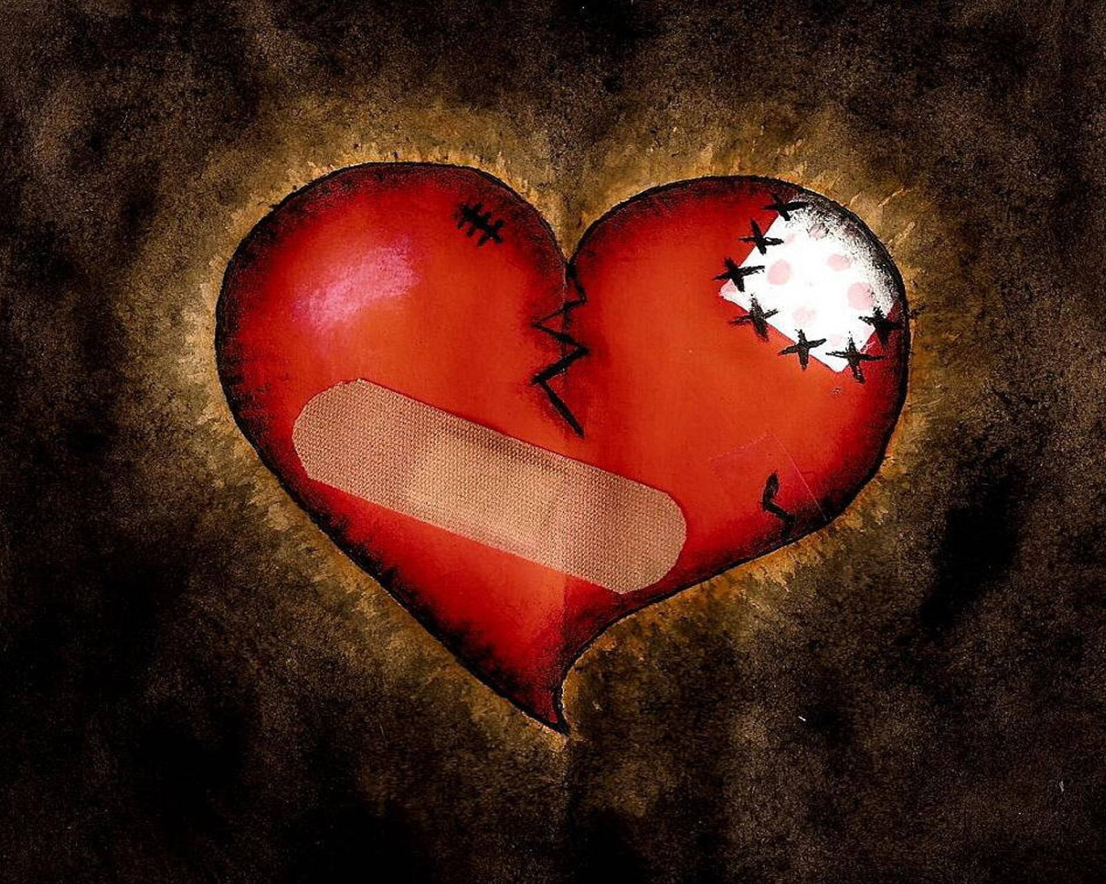 Hate, Love, wounded heart, HD Desktop Wallpaper