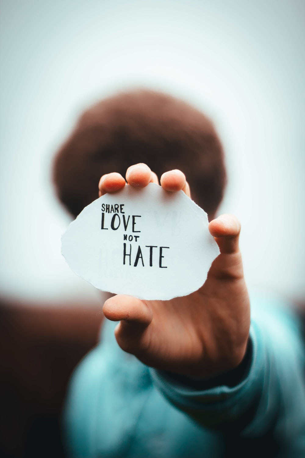 Hate Love Quote, white paper, bold black text, HD Phone Wallpaper