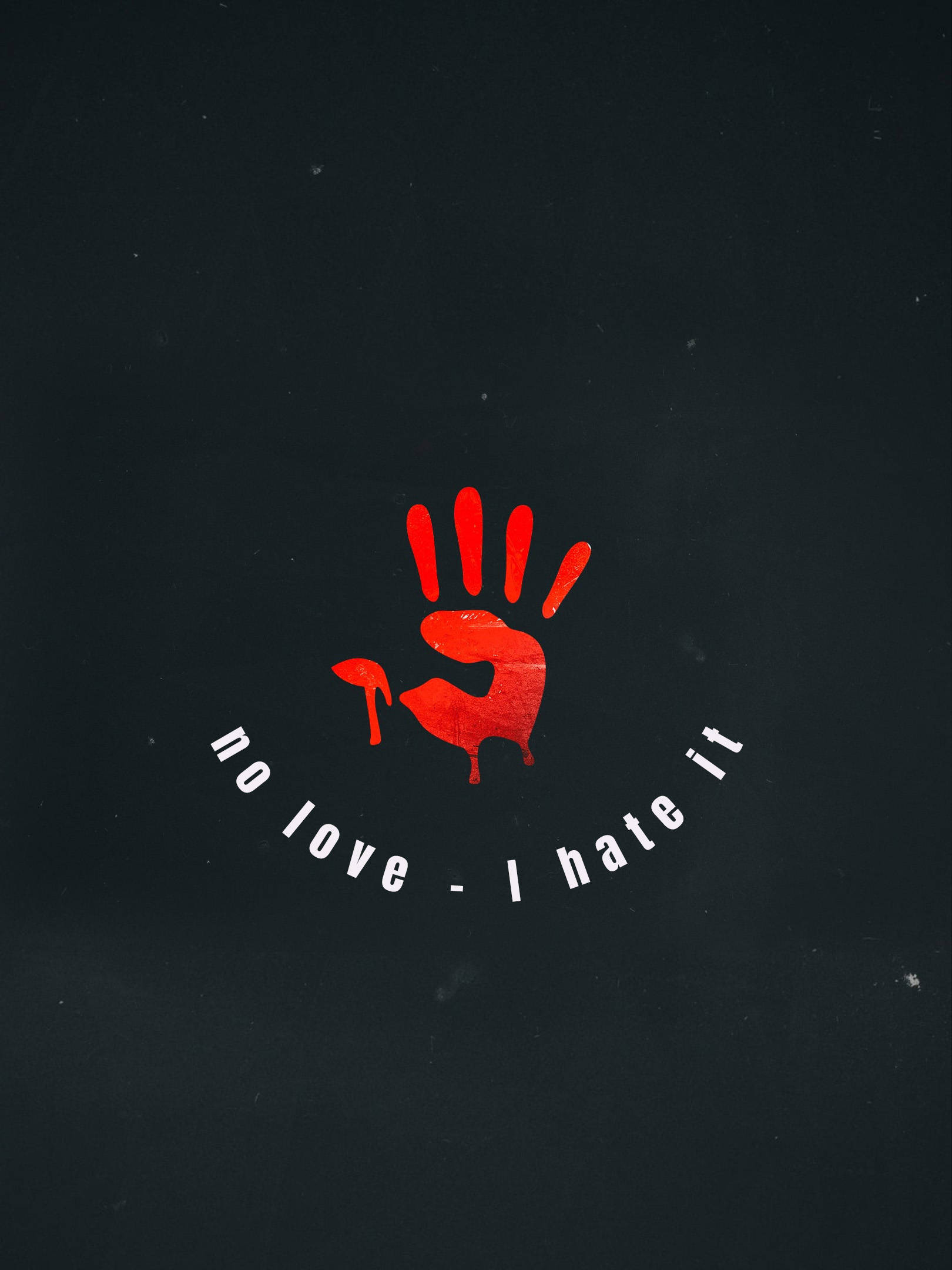 bloody palm print, red handprint, dripping paint, Full HD Phone Wallpaper
