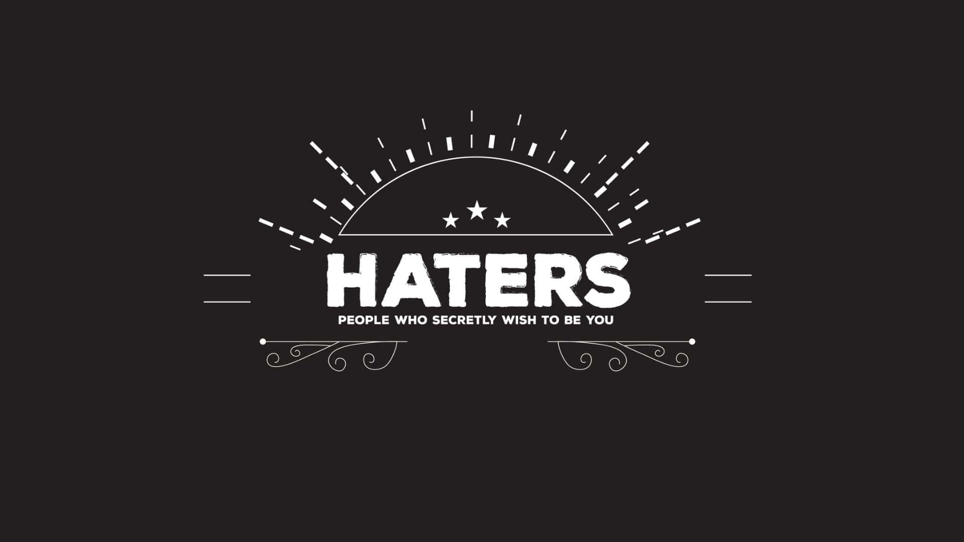 HATERS, sunburst, stars, Full HD Desktop Wallpaper