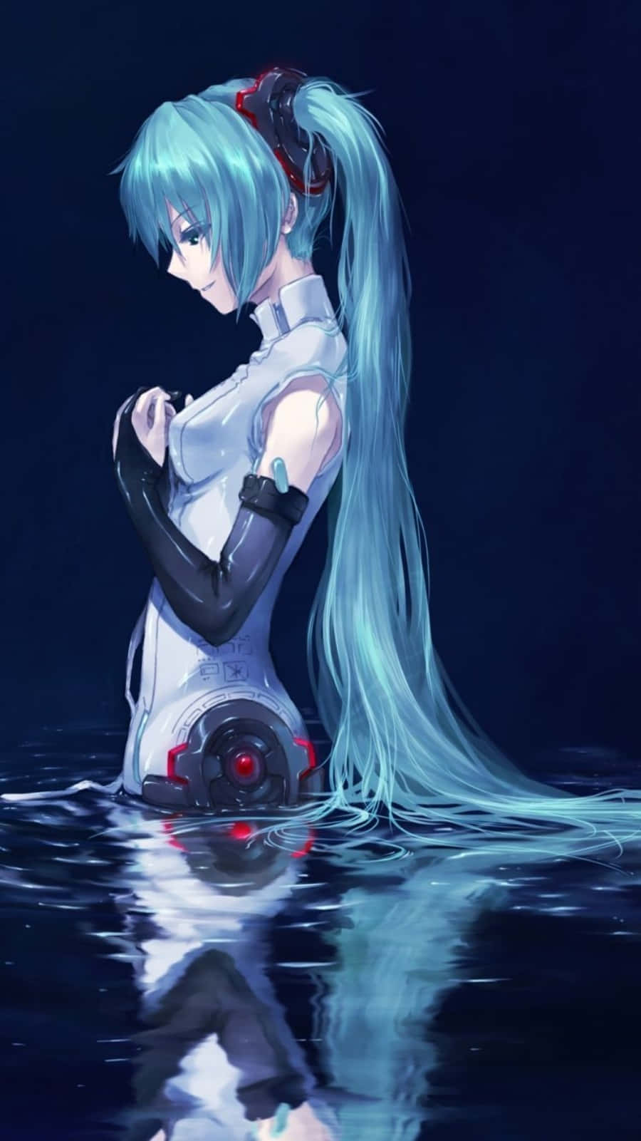 Hatsune Miku Phone, Hatsune Miku, blue-haired, HD Phone Wallpaper