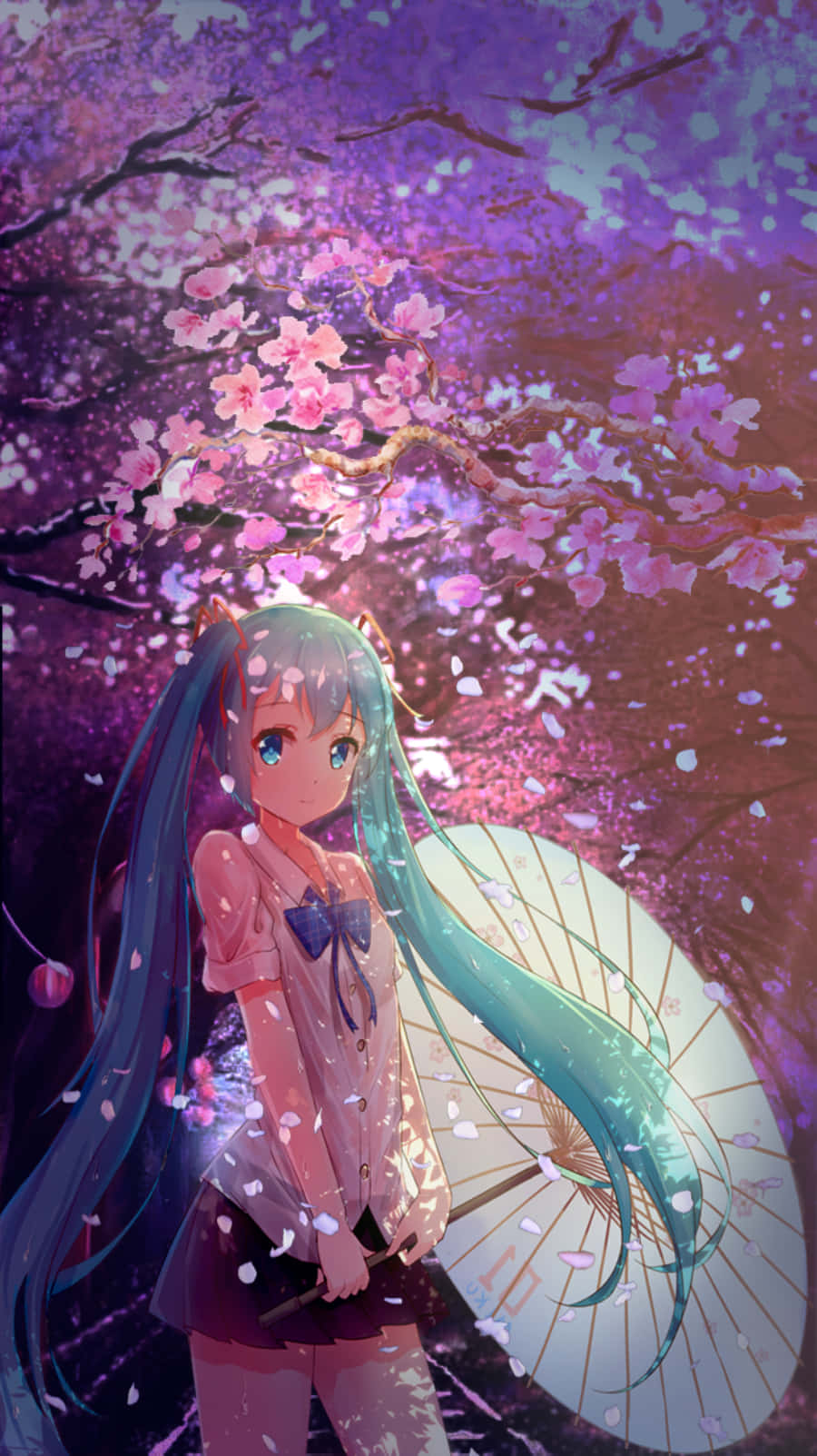 Hatsune Miku, cyan-haired, cat ears, HD Phone Wallpaper