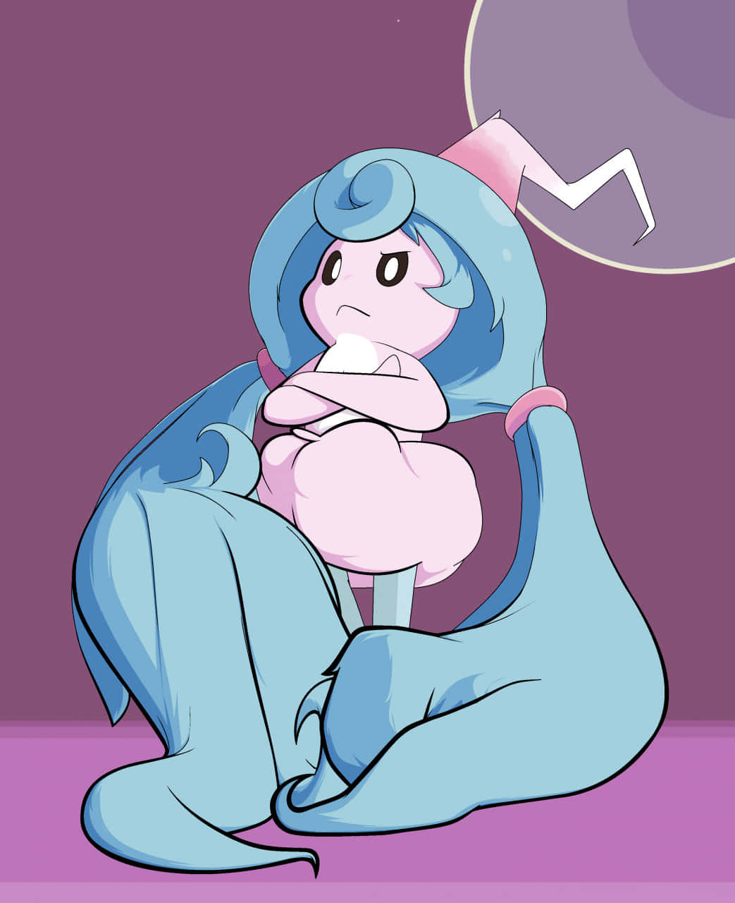 Hattrem, blue-haired, pink body, HD Phone Wallpaper