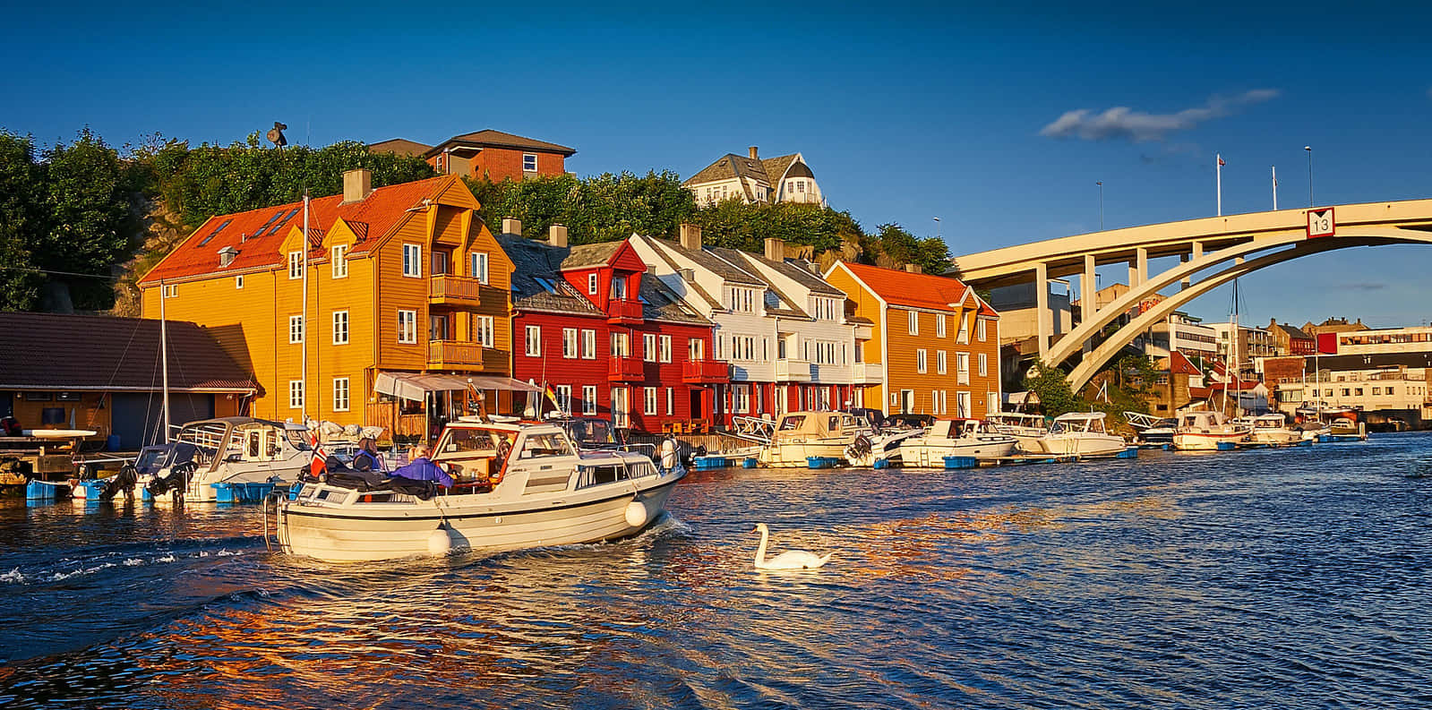 Haugesund, waterfront, colorful houses, HD Desktop Wallpaper