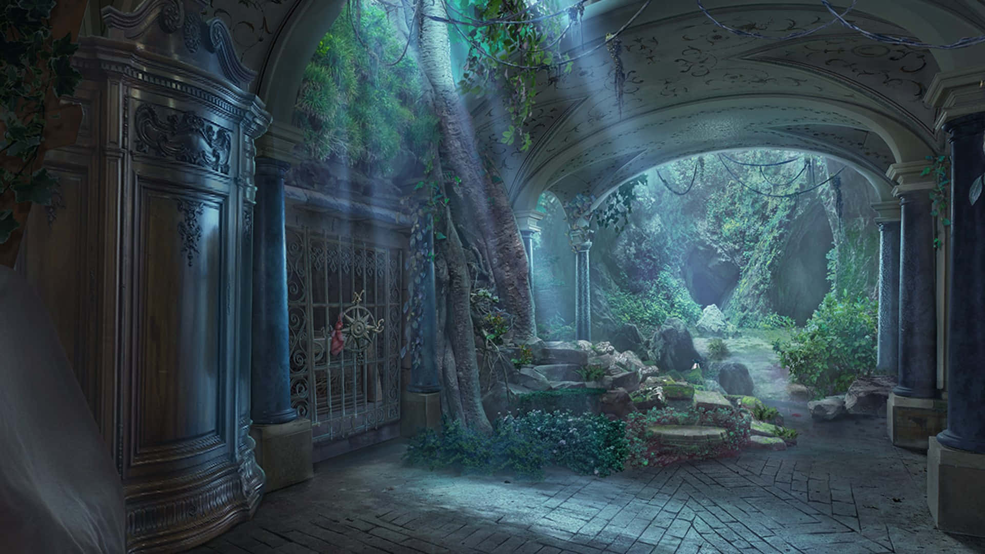 haunted hotels, 1920 x 1080, ancient arches, Full HD Desktop Wallpaper