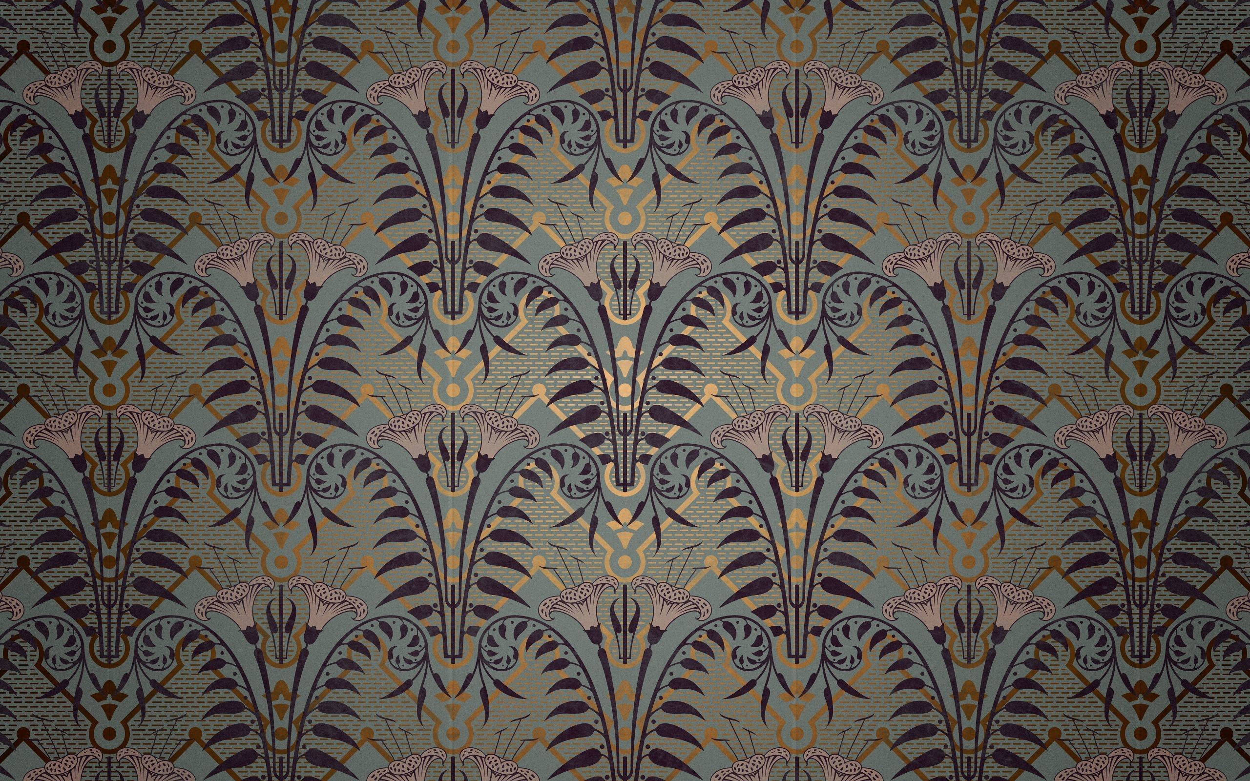 Flower Art Haunted Mansion, art nouveau, floral motifs, 2K Desktop Wallpaper