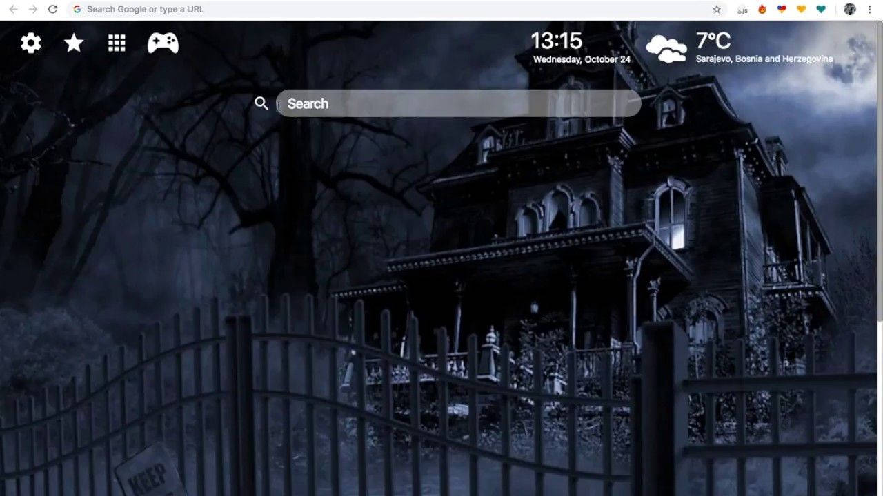 Haunted Mansion, Victorian mansion, glowing windows, HD Desktop Wallpaper