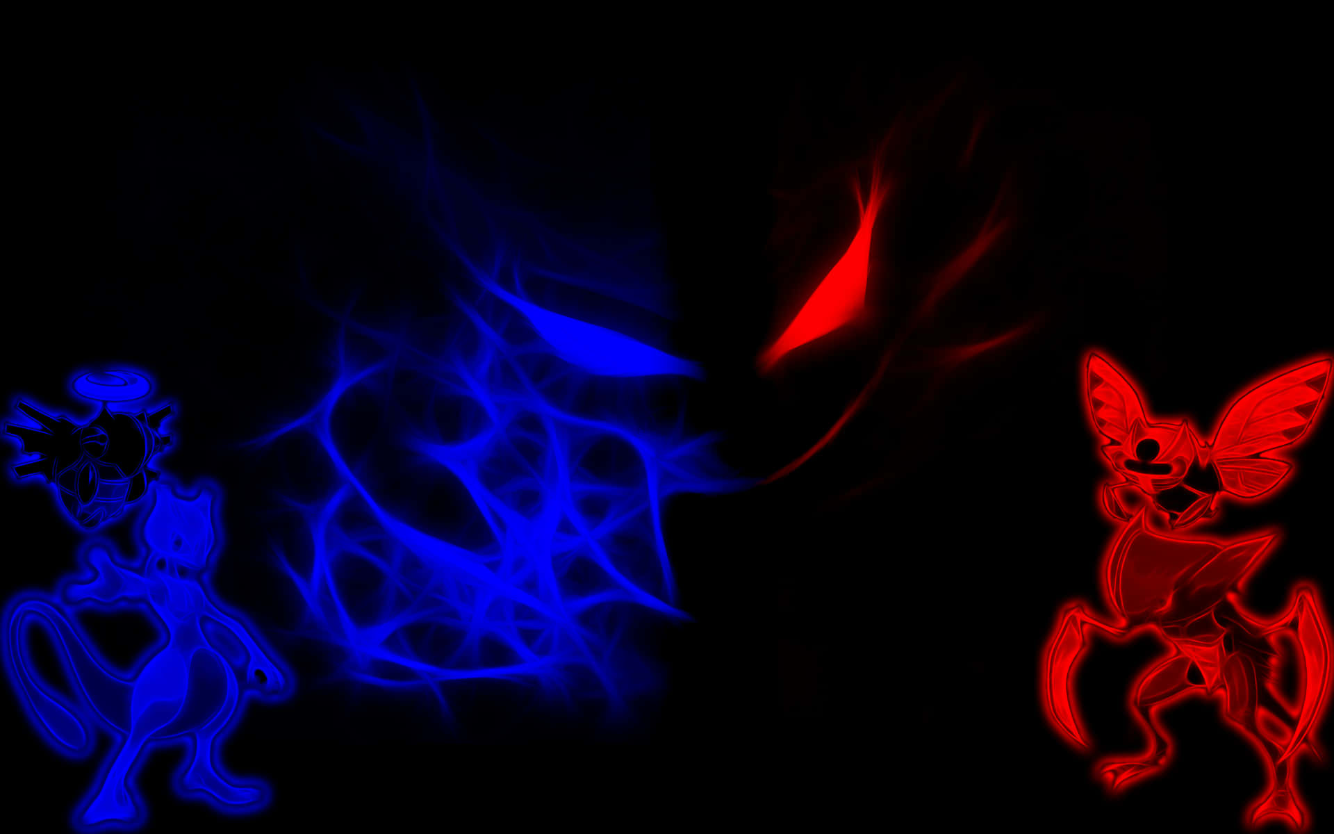 Haunter, red, blue, Full HD Desktop Wallpaper