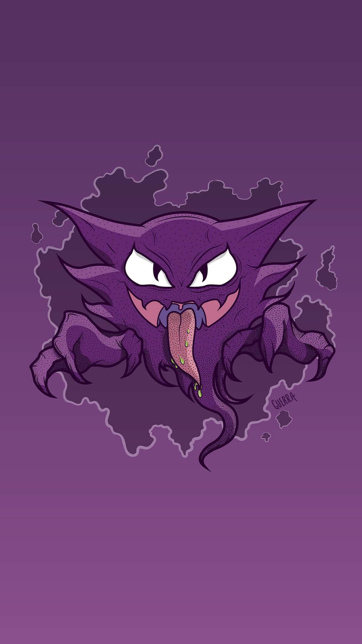 Haunter, purple, smoky silhouette, Full HD Phone Wallpaper