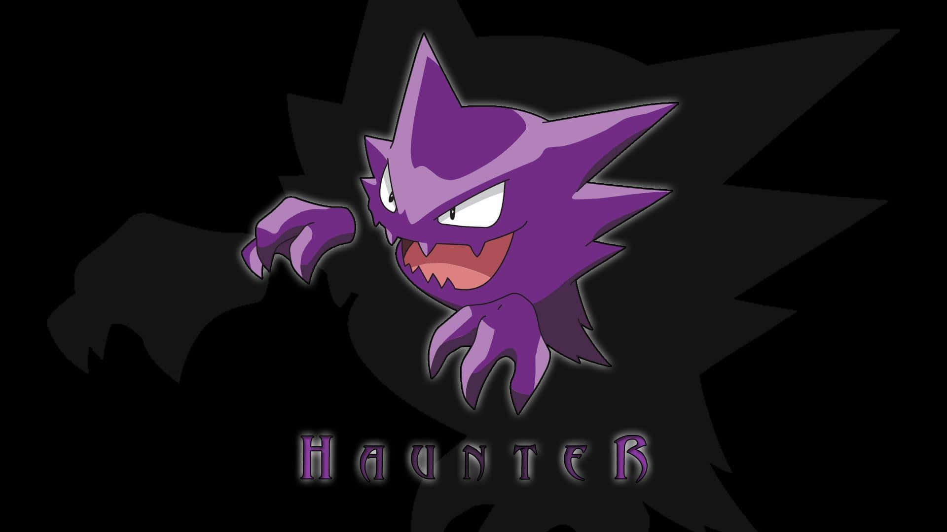 Haunter, purple, glowing eyes, Full HD Desktop Wallpaper