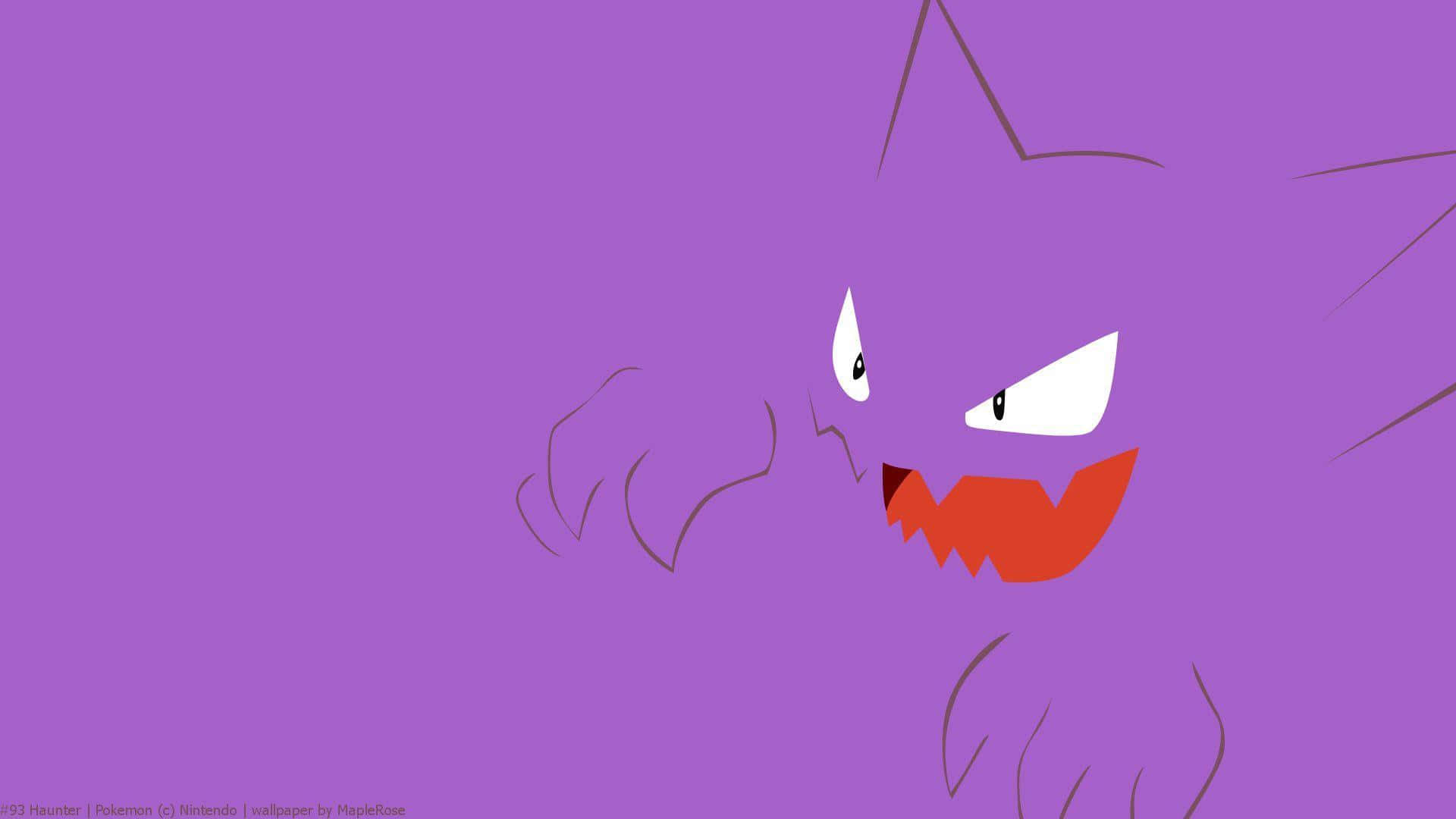Haunter, purple, glowing eyes, Full HD Desktop Wallpaper