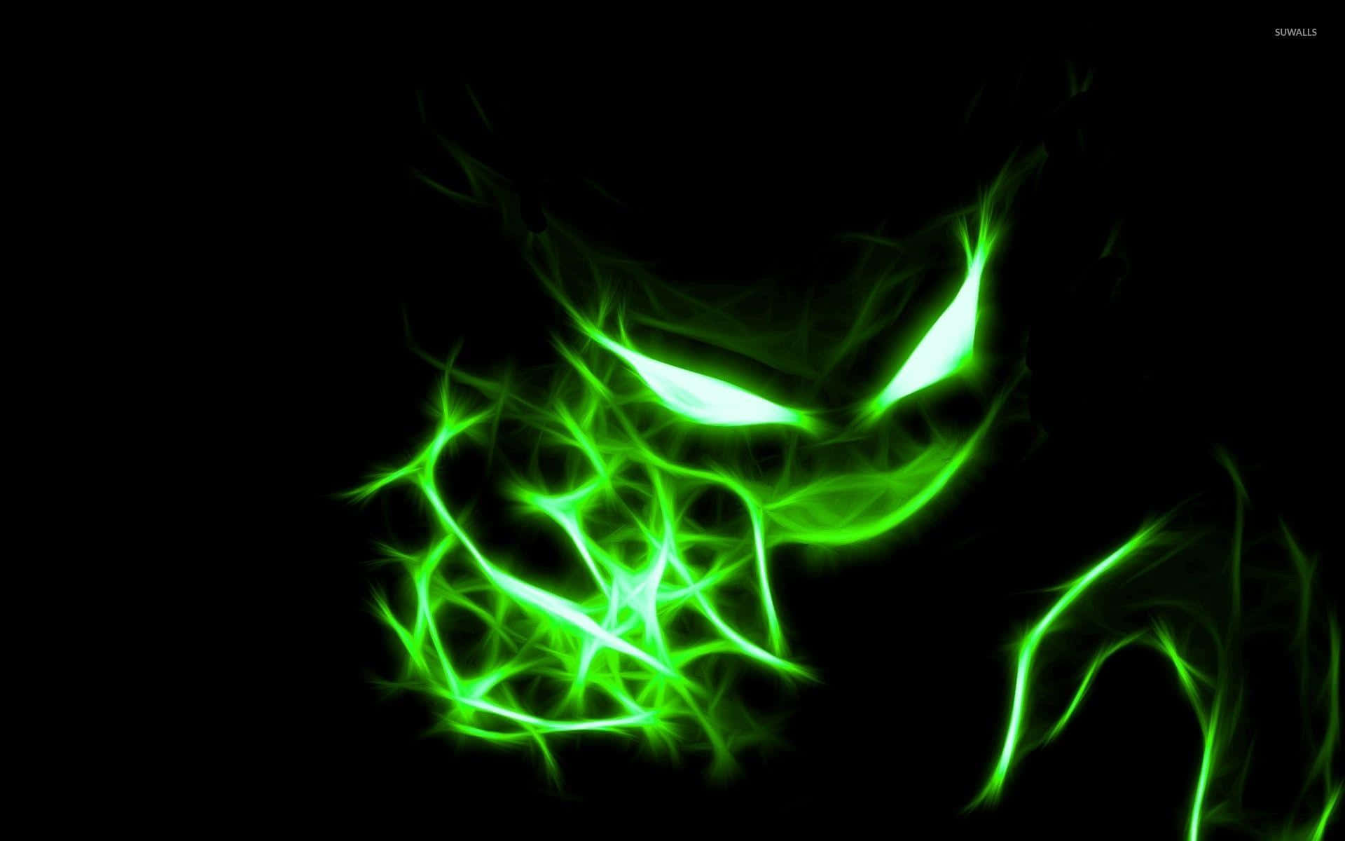 Green Haunter, glowing green, sharp eyes, Full HD Desktop Wallpaper