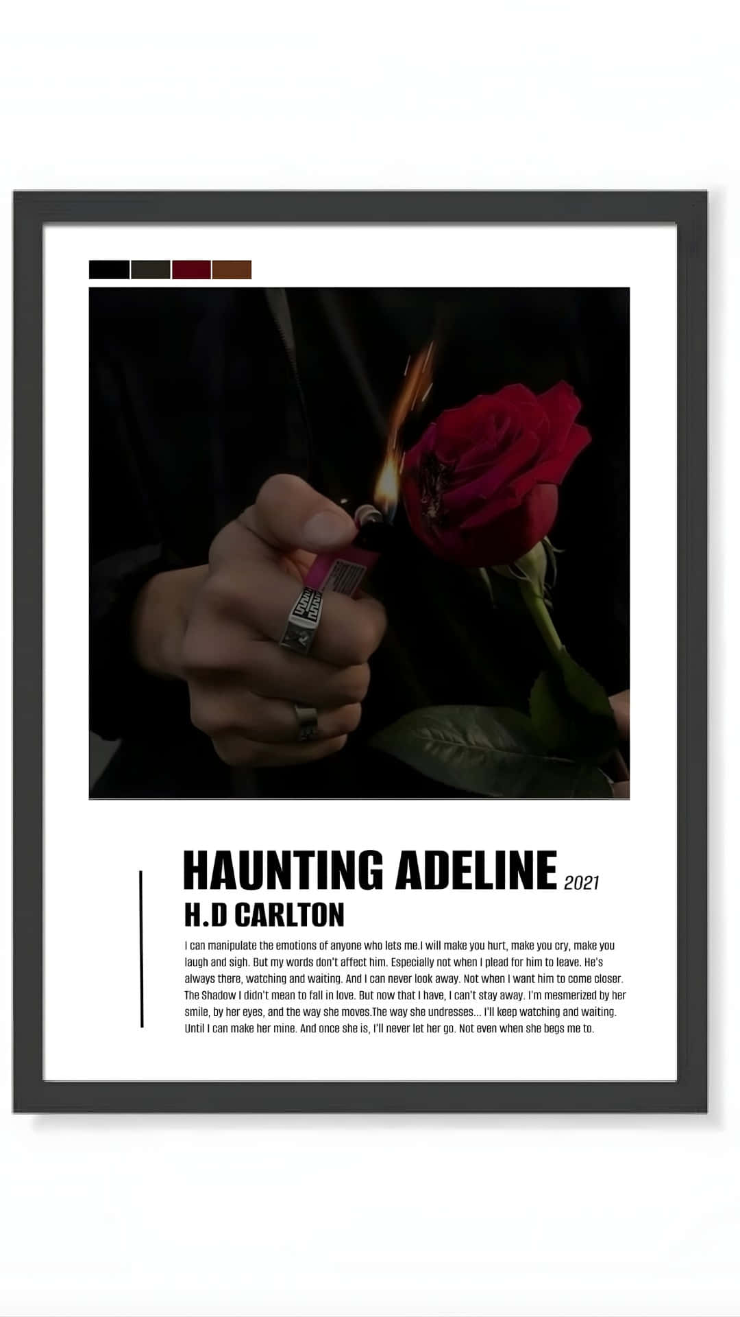 Haunting Adeline, red rose, lighter, Full HD Phone Wallpaper