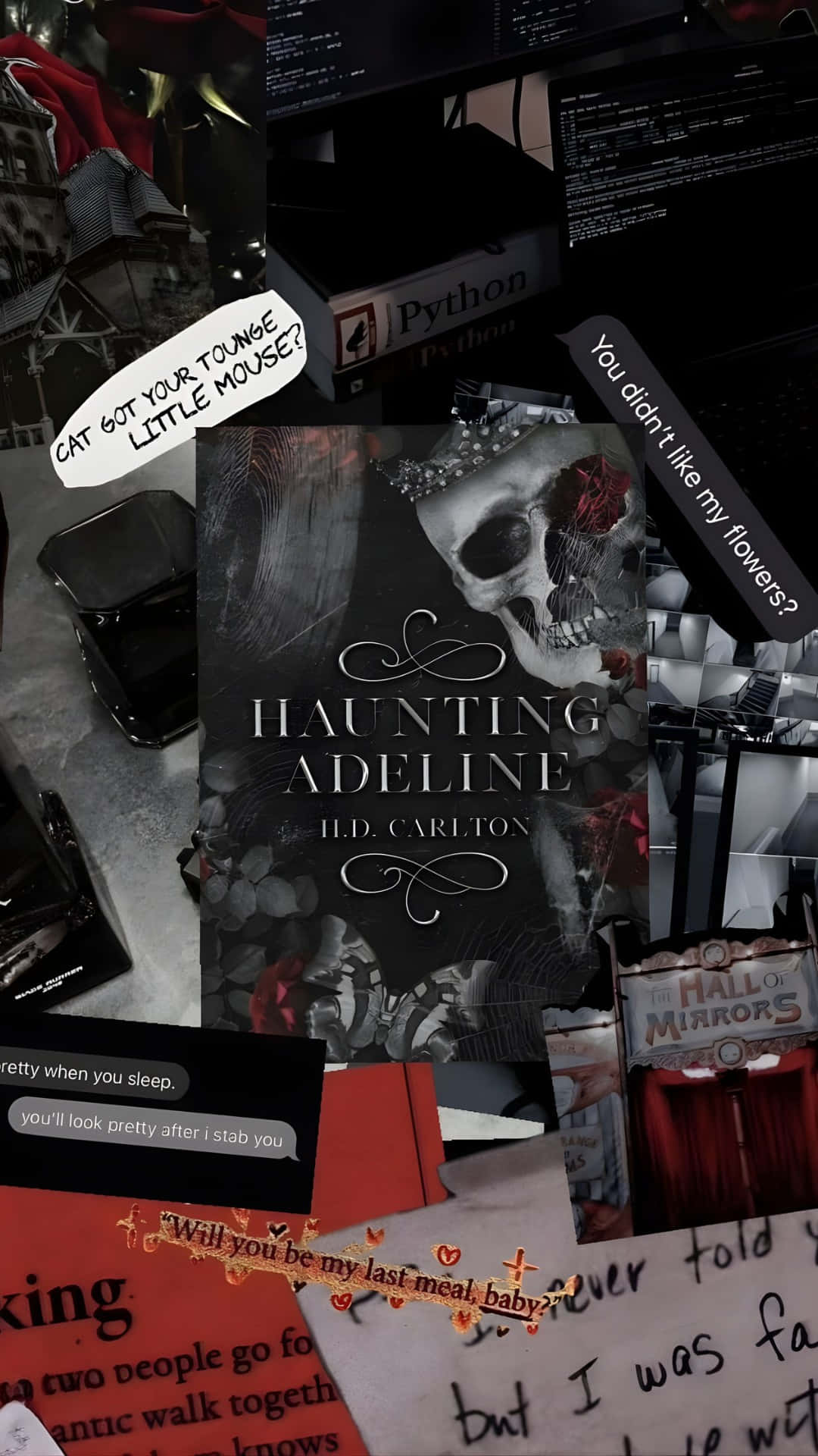 Haunting Adeline, book cover, horror book cover, Full HD Phone Wallpaper